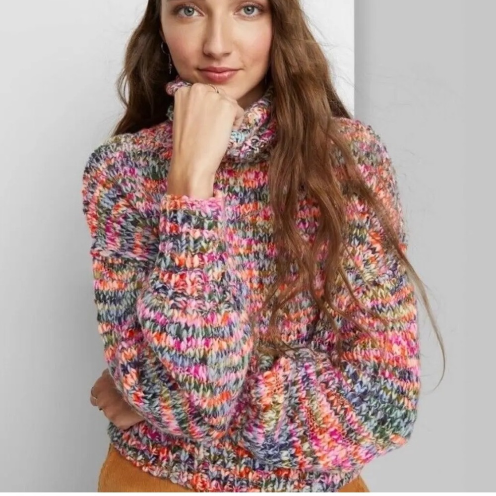 Wild Fable Multicolored Turtleneck